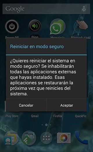 Reiniciar en modo seguro