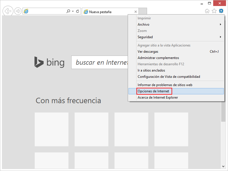 Restablecer Internet Explorer 1
