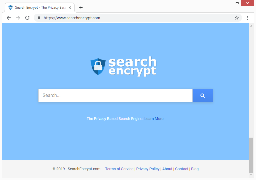 Página de Inicio de Search Encrypt Página de Inicio de Search Encrypt