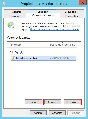Versiones anteriores Versiones anteriores