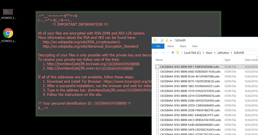 Virus ransomware Odin Virus ransomware Odin